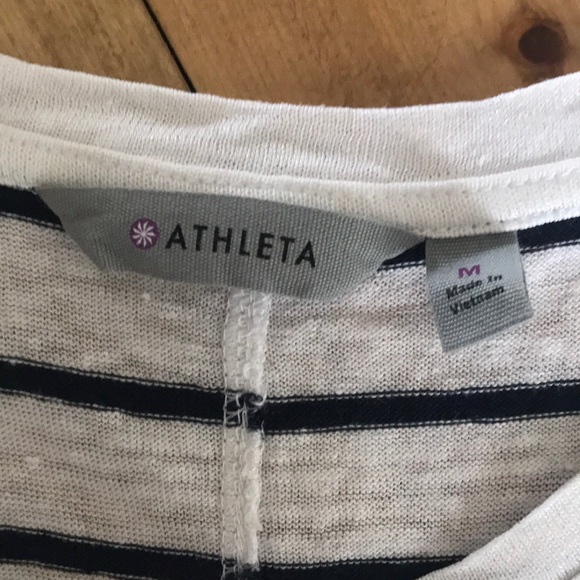 Athleta linen stripped top - Picture 2 of 4